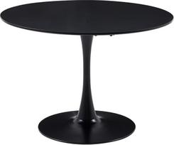 Apvalus virtuvės valgomojo stalas, modernus laisvalaikio stalas, virtuvės, valgomojo ir biuro valgomojo stalo komplektas, juodas valgomojo stalas, skersmuo 110 x 75 (H) cm