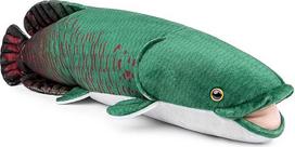 Arapaima pliušinis žaislas, realistiškas pliušinis žaislas, minkštas žaislas, glostomas žuvies formos žaislas, tinkamas vakarėlių dovanoms, kompanionui, miegamajam, namų dekoracijai, kolekcionierių dovana vaikams, berniukams, mergaitėms, 19,6 colių, žalia