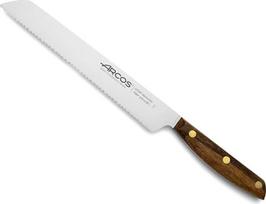 Arcos Serie Nordika - Brotmesser - Edelstahl NITRUM - Klinge 200 mm - Ovengkol Holzgriff 100% natürlicher FSC - 100% recycelte Verpackung - Farbe Braun