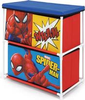 ARDITEX - "Marvel Spiderman" vaikiška lentyna su 3 medžiaginėmis dėžutėmis - metalinis rėmas ir poliesterio dėžutės - 53 x 30 x 60 cm - mėlyna ir raudona