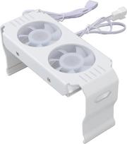 ARGB atminties RAM aušintuvas, RGB DDR radiatorius su PWM temperatūros valdymu, dvigubi ventiliatoriai, skirti DDR DDR DDR2 DDR3 DDR4 DDR5 DIY kompiuteriniams žaidimams (BALTAS)