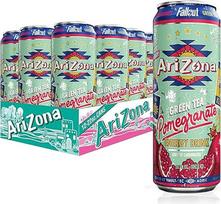 Arizona x "Fallout" žaliosios arbatos žaliųjų granatų energinis gėrimas, 12 x 650 ml skardinių, 234 mg natūralaus kofeino, be dirbtinių kvapiųjų medžiagų, su vitaminais