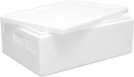 Arpack „Termobox“ polistirolo termo dėžė su dangčiu, PZH sertifikatas, 685x485x265 mm, 53 l