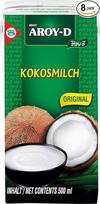 AROY-D kokosų pienas (riebalų kiekis – apie 19 % – puikiai tinka maisto gaminimui, kepimui, desertams ir kokteiliams), 8 vnt. pakuotė (8 x 500 ml)