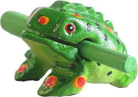 ART-CRAFT Muzikinis instrumentas "Ratchet Sound Frog" medinis, žalias S 9 cm