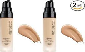 ARTDECO „Perfect Teint“ pagrindas – ilgai išliekantis skystas pagrindas be aliejaus ir be „kaukės“ efekto – 1 vnt. po 20 ml (2 vnt. pakuotė)