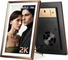 ARZOPA 14 colių 2K QHD metalinis skaitmeninis nuotraukų rėmelis, be abonemento, nemokama debesų saugykla, neribotas nuotraukų ir vaizdo įrašų skaičius per programėlę, dalijimosi funkcija, elektroninis nuotraukų rėmelis su jutikliniu ekranu, dovana šeimai