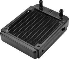ASHATA 120 mm aliuminis radiatorius, kompiuterio procesoriaus vandens aušinimo aliuminis radiatorius, 10 vamzdžių vandens aušintuvas, šilumokaitis, 120 mm radiatorius kompiuterio vandens aušinimui, juodos spalvos