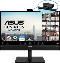 ASUS Business BE27ACSBK - 27 colių WQHD monitorius - 16:9 IPS skydelis 2560 x 1440 - ergonominis, pasukamas, mėlynos šviesos filtras, interneto kamera, mikrofonas - DP, "Daisy Chain", HDMI, C tipo USB - be rėmelio, mini kompiuterio tvirtinimas