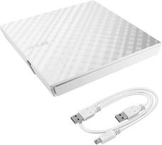 ASUS Lite SDRW-08D2S-U/W/G/ACI/AS – nešiojamas, plonas, USB 2.0, 8X greičio DVD įrašymo ir perrašymo įrenginys, suderinamas su „Mac“ ir „Windows“ sistemomis, baltos spalvos