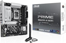 ASUS Prime B860M-A WiFi žaidimų pagrindinė plokštė, procesoriaus lizdas Intel LGA 1851 | Intel B860, mATX, DDR5 atmintis, PCIe 5.0, 1x PCIe 4.0 M.2, WiFi 6E, Aura Sync