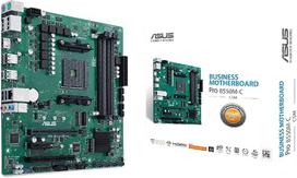 ASUS PRO B550M-C/CSM verslo pagrindinė plokštė su AM4 lizdu