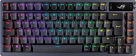 ASUS ROG Azoth žaidimų klaviatūra su USB + RF belaidžiu ryšiu + „Bluetooth“, QWERTY (anglų, JAV) juodos spalvos (ASUS ROG Azoth žaidimų klaviatūra – NX Red) – Jungtinės Karalystės versija