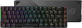 ASUS ROG Falchion MX 65% belaidė RGB žaidimų mechaninė klaviatūra, "Cherry MX Red" jungikliai, PBT "Doubleshot" klavišų dangteliai, laidinė/2.4G Hz, jutiklinis skydelis, klaviatūros dangtelio dėklas, makrokomandų palaikymas, juoda, UK išdėstymas