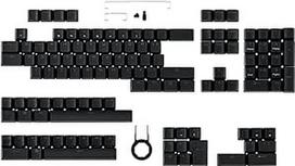 ASUS ROG PBT Doubleshot klavišų dangtelių rinkinys (dangteliai, tvirtas PBT, sutrumpintas kotas, vidutinis profilis), įvairiaspalvis, vieno dydžio
