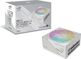 ASUS ROG Loki SFX-L 850W Platinum maitinimo šaltinis (visiškai modulinis maitinimo šaltinis, 80+ Platinum, Lambda A sertifikatas, 120 mm PWM ARGB ventiliatorius, Aura Sync RGB apšvietimas, suderinamas su ATX 3.0, pritaikytas PCIe 5.0, baltos spalvos)