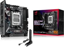 ASUS ROG Strix B850-I Gaming WiFi pagrindinė plokštė su AMD AM5 lizdu | AMD B850, mini-ITX, DDR5 atmintis, PCIe 5.0, WiFi 7, 2 M.2 lizdai, „Aura Sync“