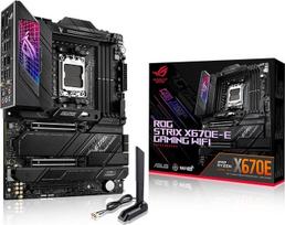 ASUS ROG Strix X670E-E Gaming, AM5 (LGA 1718) lizdas, „Ryzen 7000“, ATX pagrindinė plokštė (18+2 maitinimo lygiai, PCIe 5.0, DDR, 4 x M.2 lizdai, USB 3.2 Gen 2x2, „Wi-Fi 6E“, „PCIe“ lizdo „Q-Release“, M.2 „Q-Latch“)