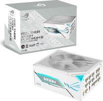 ASUS ROG Thor 1200 W „Platinum III White Edition“ žaidimų maitinimo blokas | Balta | visiškai modulinis ATX maitinimo blokas, GaN-MOSFET, OLED ekranas, „Cybenetics Platinum“ sertifikatas, ATX 3.1, PCIe 5.1, 12 V – 2x6 jungtis