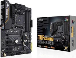 ASUS TUF Gaming B450-PLUS II AMD AM4 (Ryzen 5000, Ryzen) ATX žaidimų pagrindinė plokštė (DDR4 4400 (O.C.), HDMI 2.0b, USB 3.2 Gen 2 Type-C, BIOS Flashback, 256MB „BIOS Flash ROM“, AI triukšmo slopinimo mikrofonas