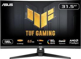 ASUS TUF Gaming VG32WQ3B - 32 colių WQHD lenktas monitorius - 180 Hz, 1 ms GtG, "FreeSync", "AdaptiveSync", HDR 10 - "Fast-VA" skydelis, 16:9, 2560x1440, "DisplayPort", HDMI, garsiakalbis