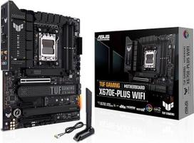 ASUS TUF Gaming X670E-PLUS WiFi pagrindinė plokštė su AMD AM5 lizdu (Ryzen 7000, ATX, PCIe 5.0, DDR5 atmintis, 4x M.2, WiFi 6E, USB 3.2 Gen 2x2 Type-C, „Aura Sync“) 90MB1BK0-M0EAY0