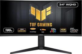 ASUS TUF Gaming VG34VQL3A 34 colių lenktas žaidimų monitorius (WQHD 3440 x 1440, 180 Hz, 1 ms GTG, 1500R, ELMB, "FreeSync Premium Pro", 125 proc. sRGB, "DisplayHDR 400", "DisplayWidget")
