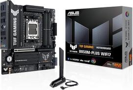 ASUS TUF TUF Gaming B850M-PLUS WIFI7 pagrindinė plokštė Socket AMD AM5 (Micro-ATX, DDR5, PCIe 5.0, 3X M.2 lizdai, "Realtek 2.5Gb Ethernet", galinė USB 20Gbps Type-C, priekinė USB 10Gbps Type-C)