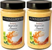 Atkins & Potts - Jūros gėrybių padažas su citrinų žievelėmis ir krapais 190g | Pakuotė po 2 vnt.