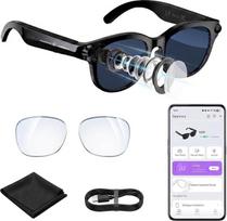 Atnaujinti AI išmaniuosius akinius su 8 MP kamera, 1200P HD vaizdo įrašymu ir 4K nuotraukų fiksavimu, vertimu realiuoju laiku, „ChatGPT“ AI balso asistentu, „Open Ear“ garso funkcija, objektų atpažinimu, vaizdo įrašymu ir „Bluetooth“ skambučiais