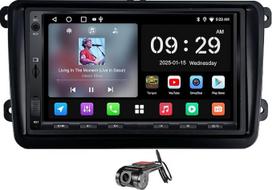 ATOTOZONE AC-44P2 1080P USB DVR vaizdo registratorius, skirtas „A5LVWA7T“ „Android“ automobilių radijo imtuvui su navigacija, tinka „VW Golf 5“, „6“, „Jetta“, „Passat“ ir „Polo“ modeliams; belaidis „Android“ ir „CarPlay“ suderinamas 2Din radijo imtuvas su