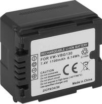 Atsarginė baterija VW-VBG130, suderinama su „Panasonic“ modeliais HDC-SD1, SD3, SD5, SD10, TM10, TM15 / SDR-H40, H50, H60