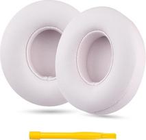 Atsarginės ausinių pagalvėlės „Beats Solo 4 Wireless“ ant ausų dedamoms ausinėms. „Solo4“ ausinių pagalvėlės su minkšta baltymine oda ir triukšmą izoliuojančia atminties puta („Cloud Pink“)