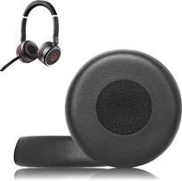 Atsarginės ausinių pagalvėlės, skirtos „Jabra Evolve 75“, „75+“, „75 UC“ ir „75 MS“ ausinėms. Ausinių pagalvėlės su minkštesne triukšmo izoliacijos puta, pagamintos iš patvarios odos, juodos spalvos