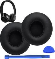 Atsarginės ausų pagalvėlės „Beats Solo 2“ ir „Solo 3“ belaidžiams ir laidiniams ausiniams. Pagalvėlės iš atminties putų, triukšmą izoliuojančios putos, patvarios odos, juodos spalvos