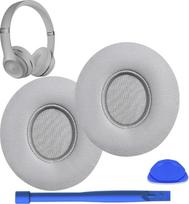 Atsarginės ausų pagalvėlės „Beats Solo 2“ ir „Solo 3“ belaidžiams bei laidiniams ausiniams: „Memory Foam“ ausų pagalvėlės, triukšmą izoliuojanti puta, patvari oda (pilkos spalvos)