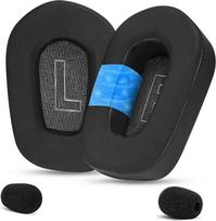 Atsarginės ausų pagalvėlės, suderinamos su „Logitech G733“, „G535“ ir „G335 Lightspeed“ belaidėmis žaidimų ausinėmis; ausų pagalvėlės pagamintos iš kvėpuojančio „Ice Silk“ audinio (juodos spalvos)