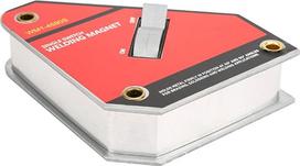 Atskirų jungiklių suvirinimo magnetinis laikiklis su NdFeB nuolatinio magneto suvirinimo spaustuku, skirtas 45°–90° fiksuoto kampo suvirinimui, 111 × 95 × 28 mm, skirtas suvirintojams metalo apdirbimo srityje