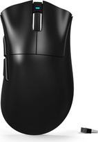ATTACK SHARK V3 belaidė žaidimų pelė, 65 g, itin lengva, optinis jutiklis PAW3311, 25 K DPI, 1 K apklausa, mechaninis jungiklis, 2.4G/BT/USB laidinė, ergonomiška pelė žaidėjams, biurui, kompiuteriui ir kompiuteriui, juoda