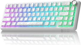 ATTACK SHARK X65PRO HE Rapid Trigger belaidė žaidimų klaviatūra, 0,01 mm RT tikslumas, 8000 Hz laidinė RGB klaviatūra, magnetiniai jungikliai, reguliuojamas suveikimas, Snap Tap, skirta PC/Mac, balta