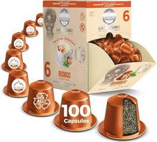 Aukščiausios kokybės „Rooibos“ arbata, 100 arbatos kapsulių, suderinamų su „Nespresso“ kapsulinių kavos aparatų, švelni, be kofeino žolelių arbata, gamintojas – „La Natura Lifestyle“