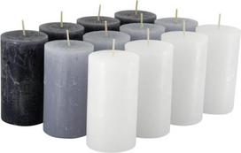 Aukštos kokybės ir rustikinio stiliaus stulpinės žvakės – „SafeCandle“ – vaško žvakės / rustikinio stiliaus žvakės / Advento žvakės Kalėdoms