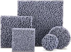 Aukštos temperatūros cirkonio oksido putų keramikos liejimo filtras – akytas silicio karbido putų filtras, 1 vnt. (70 mm x 15 mm)