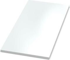 AUPROTEC stalviršis, 25 mm, baltas, 160 x 60 cm | Medžio drožlių plokštė su 2 mm storio ABS apvadu ir PU klijavimu | Padengta melamino derva | Tvirtas ir atsparus vandeniui