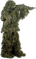 AUSCAMOTEK „Ghillie“ medžioklinis kamufliažinis kostiumas „Gilly“ – žalias ir rudas, skirtas suaugusiems ir paaugliams