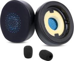 Aušinamieji geliniai ausų pagalvėlės, suderinamos su belaidėmis „Jabra Evolve2 75“ ausinėmis (netinka „Evolve 75“ modeliui). „Ice Silk“ atminties putos ausų pagalvėlės (juodos)