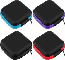Ausinių dėklas, 4 vienetų mini EVA ausinių dėklas, 7,7 x 7,7 x 3,3 cm ausinių apsauginis dėklas ausinėms, MP3 grotuvui, raktams, kietajam diskui