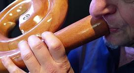 Australijos lobiai Spiralinis kelioninis didgeridoo -D- AT-Spiral su krepšiu