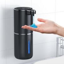 Automatinis muilo dozatorius su infraraudonųjų spindulių jutikliu, 380 ml, elektrinis muilo dozatorius be gręžimo, su USB, įkraunamas, IPX5 atsparus vandeniui, skirtas vonios kambariui, tualetui, virtuvei