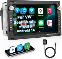 Automobilinė radijo sistema su ekranu, „Bluetooth“ ir „CarPlay“ funkcijomis, skirta „VW Golf 4“, „Polo 9N“, „T4“ ir „Passat“ modeliams